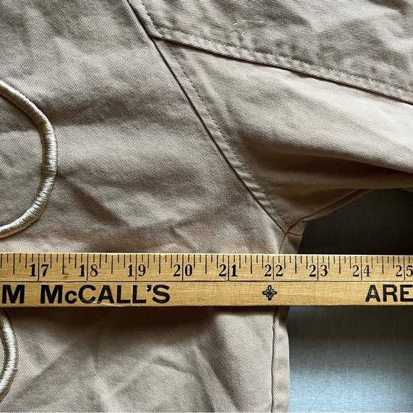 Blacksheeps Embroidered Flower Patch Beige Jacket Sz L - Picture 8 of 9